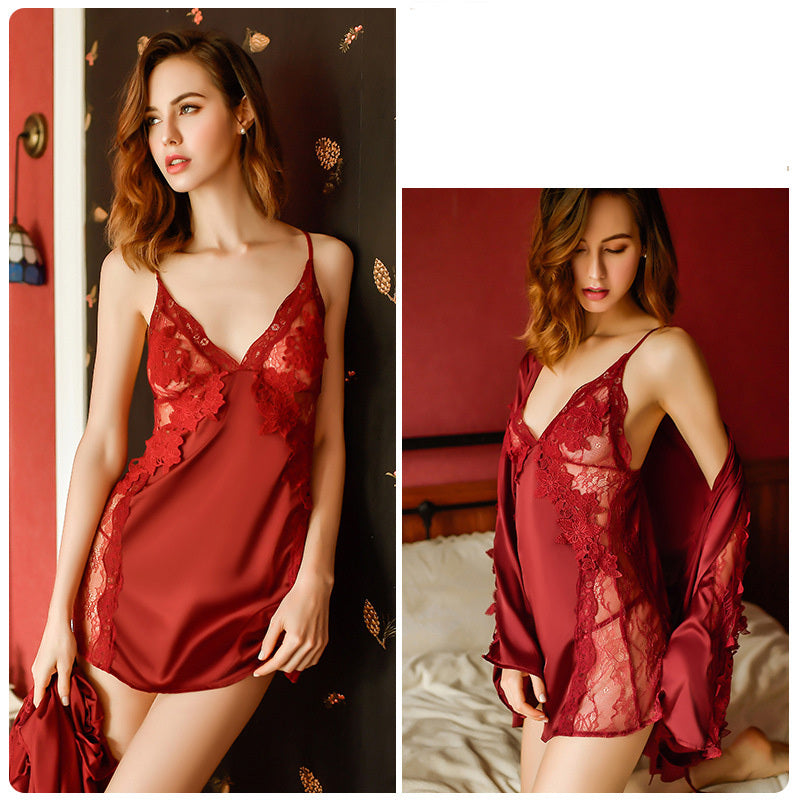 Sexy Temptation Sexy Suspender Lace Nightdress