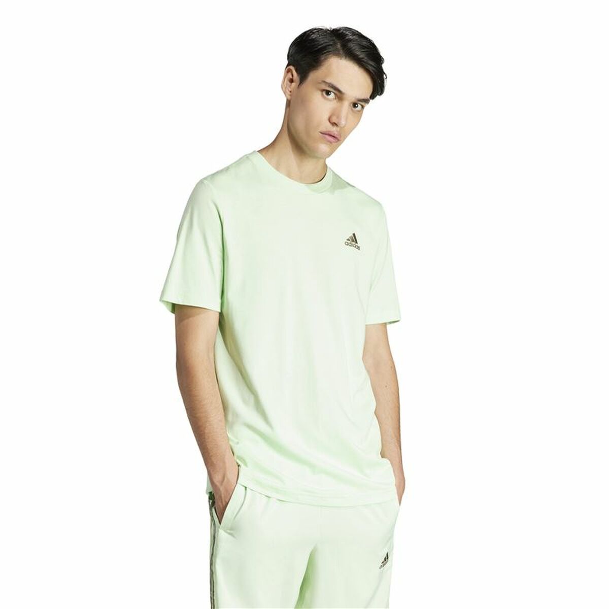 Men’s Short Sleeve T-Shirt Adidas adidas Sl Green-5