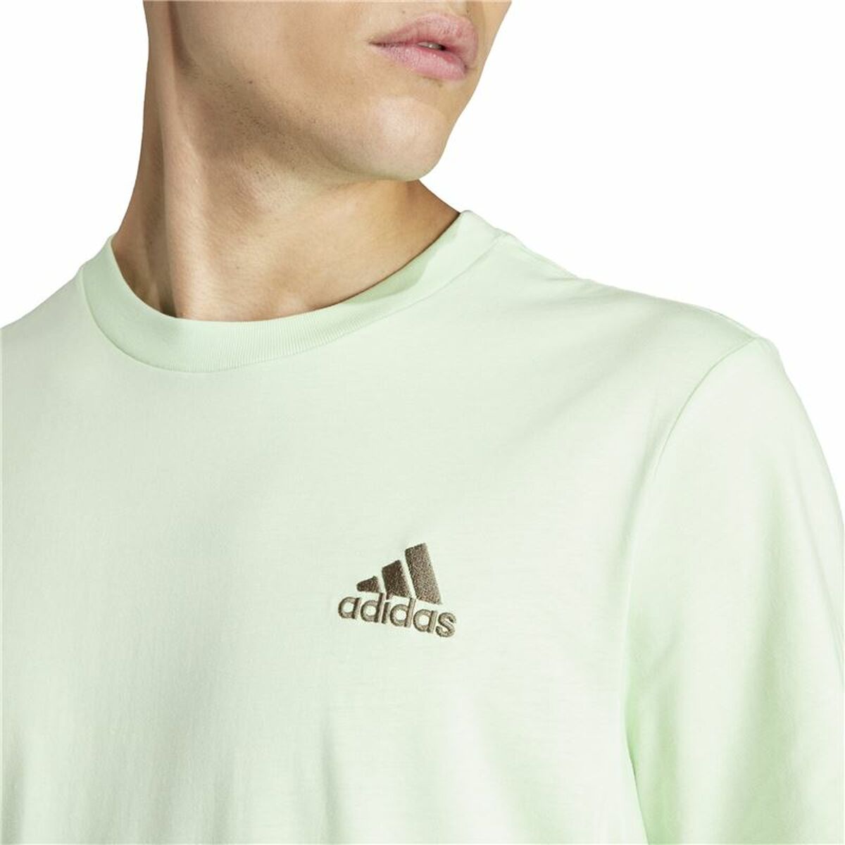 Men’s Short Sleeve T-Shirt Adidas adidas Sl Green-3