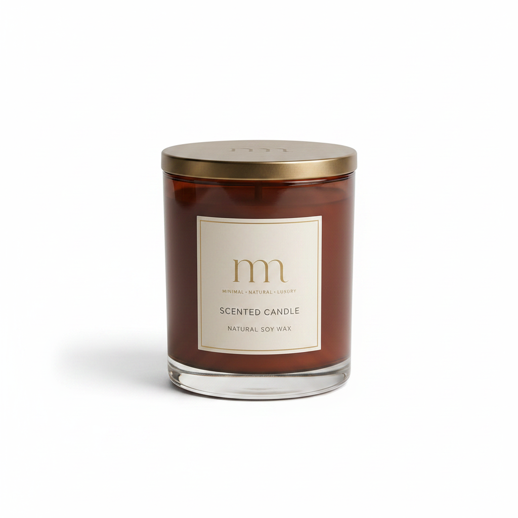 Amber & Oud Candle - Front View