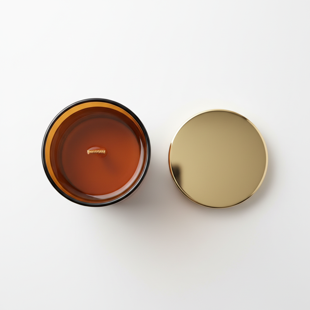 Amber & Oud Candle - Top View
